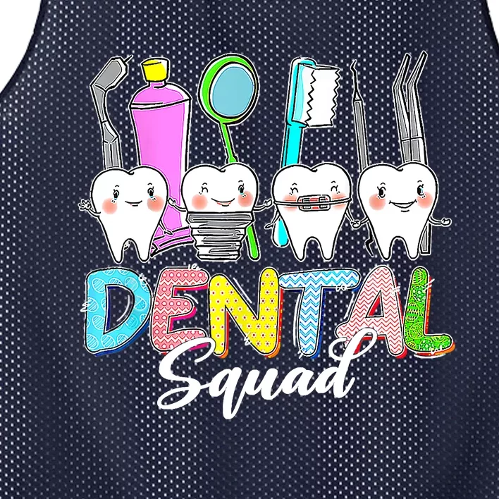 Funny Dental Squad Bunny Teeth Dentist Happy Easter Day Mesh Reversible Basketball Jersey Tank