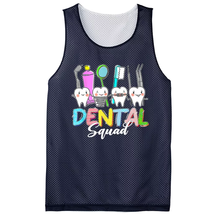 Funny Dental Squad Bunny Teeth Dentist Happy Easter Day Mesh Reversible Basketball Jersey Tank