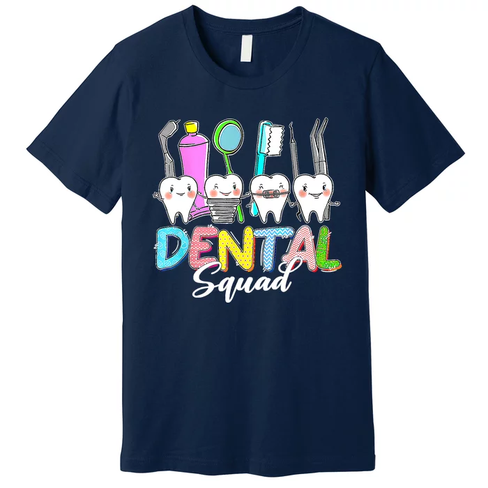 Funny Dental Squad Bunny Teeth Dentist Happy Easter Day Premium T-Shirt