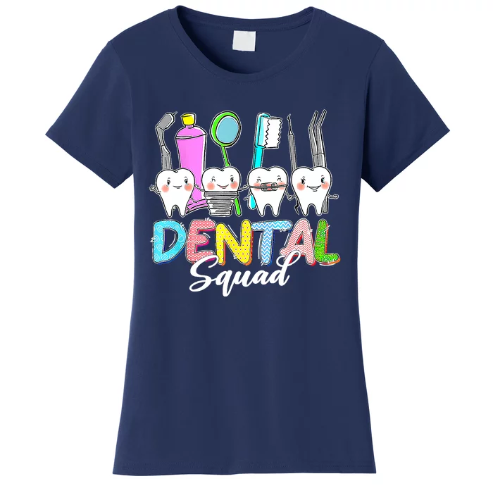 Funny Dental Squad Bunny Teeth Dentist Happy Easter Day Women's T-Shirt