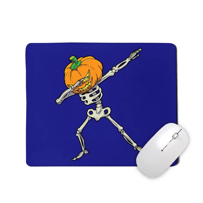 Funny Dabbing Skeleton Pumpkin Halloween Dab Step Gift Mousepad