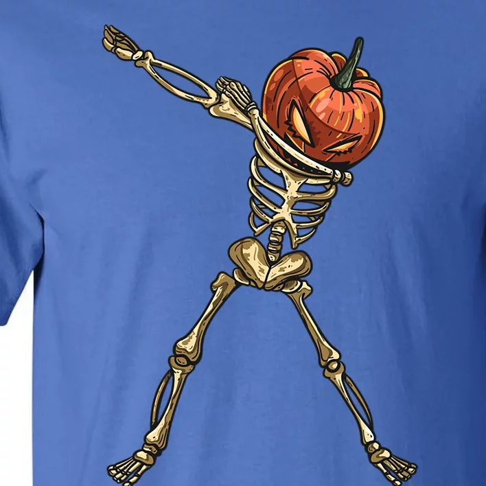 Funny Dabbing Skeleton Pumpkin Orange Lantern Print Gift Tall T-Shirt