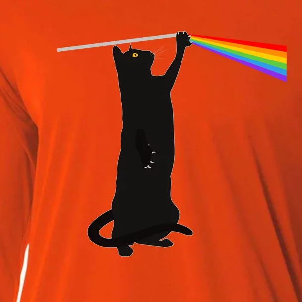 Funny Dark Side Of The Cat Cooling Performance Long Sleeve Crew