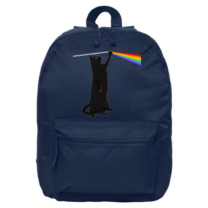 Funny Dark Side Of The Cat 16 in Basic Backpack