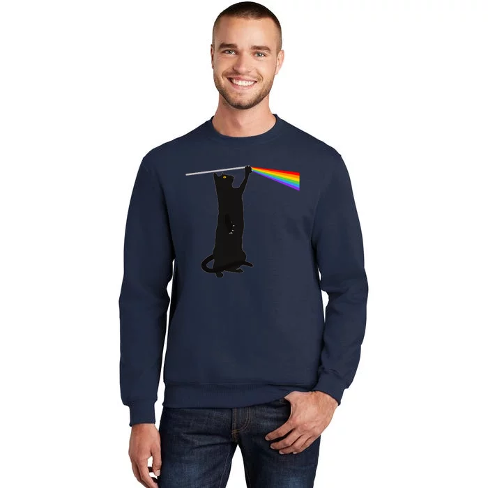 Funny Dark Side Of The Cat Tall Sweatshirt