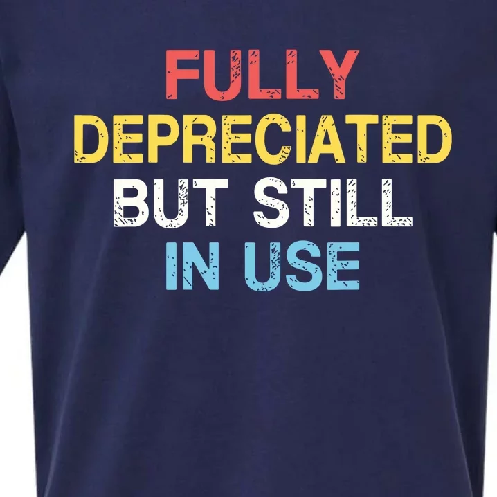 Fully Depreciated Still In Use For Accounting Retro Graphic Sueded Cloud Jersey T-Shirt