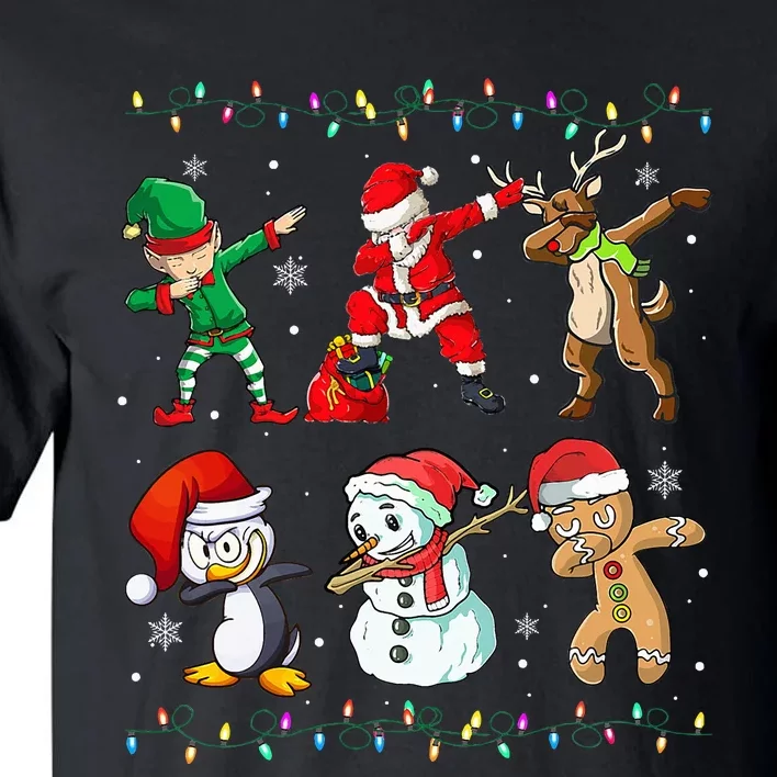 Festive Dabbing Santa Elf Friends Holiday Presents Tall T-Shirt