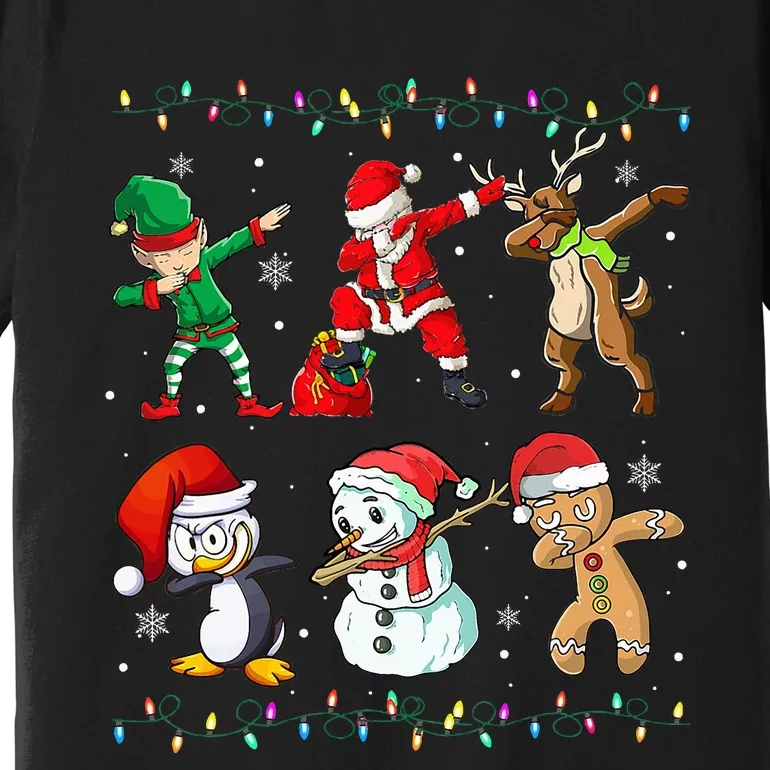 Festive Dabbing Santa Elf Friends Holiday Presents Premium T-Shirt