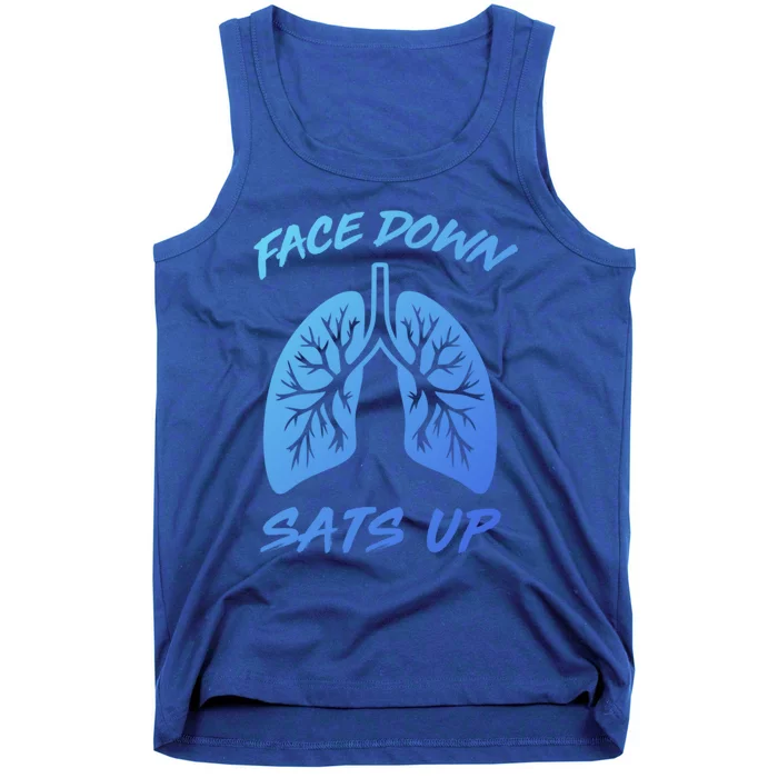 Face Down Sats Up Lungs Vintage Respiratory Therapist Rt Gift Tank Top