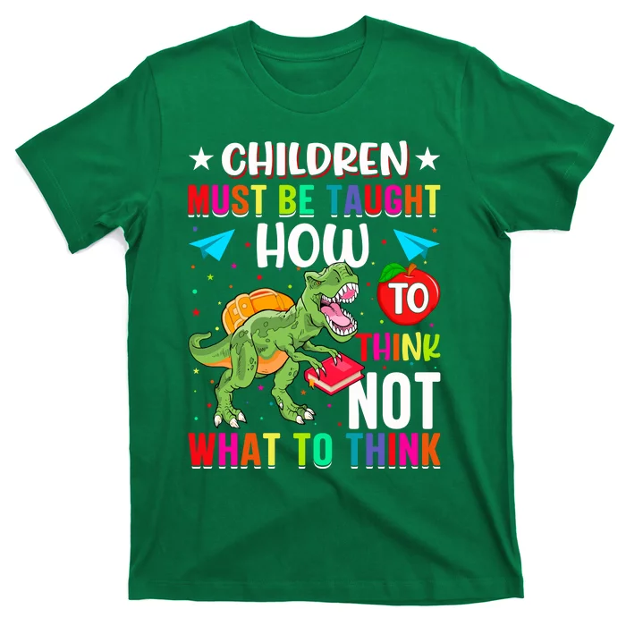 Funny Dinosaur Slogan Children Quote Students Quote Colorful Animals T-Shirt