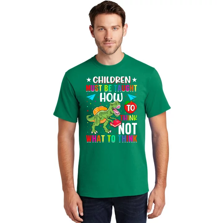 Funny Dinosaur Slogan Children Quote Students Quote Colorful Animals Tall T-Shirt