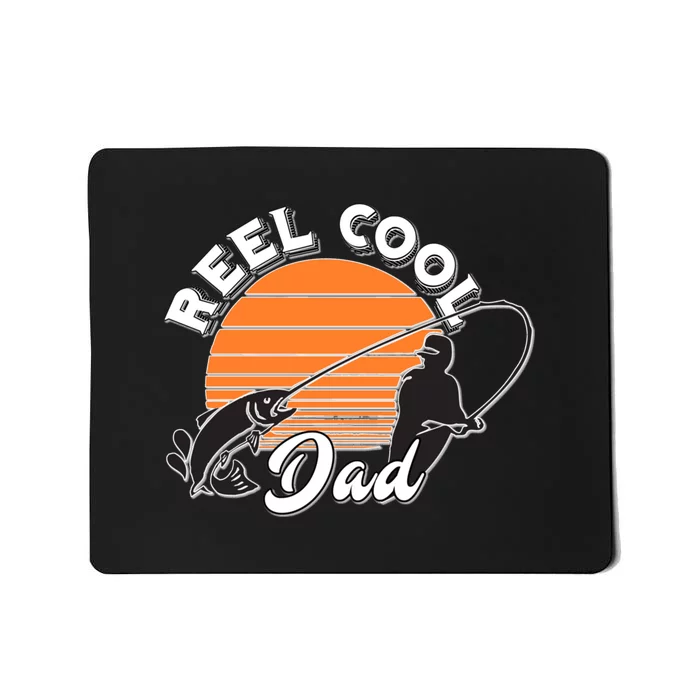 Father's Day Sunset Reel Cool Dad Real Funny Fishing Pun Gift Fishing Dad Mousepad