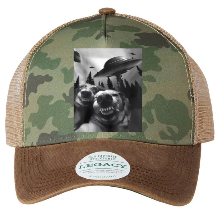 Funny Dogs Selfie With UFOs Legacy Tie Dye Trucker Hat