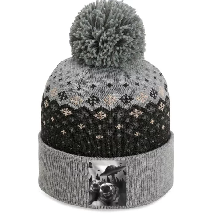 Funny Dogs Selfie With UFOs The Baniff Cuffed Pom Beanie