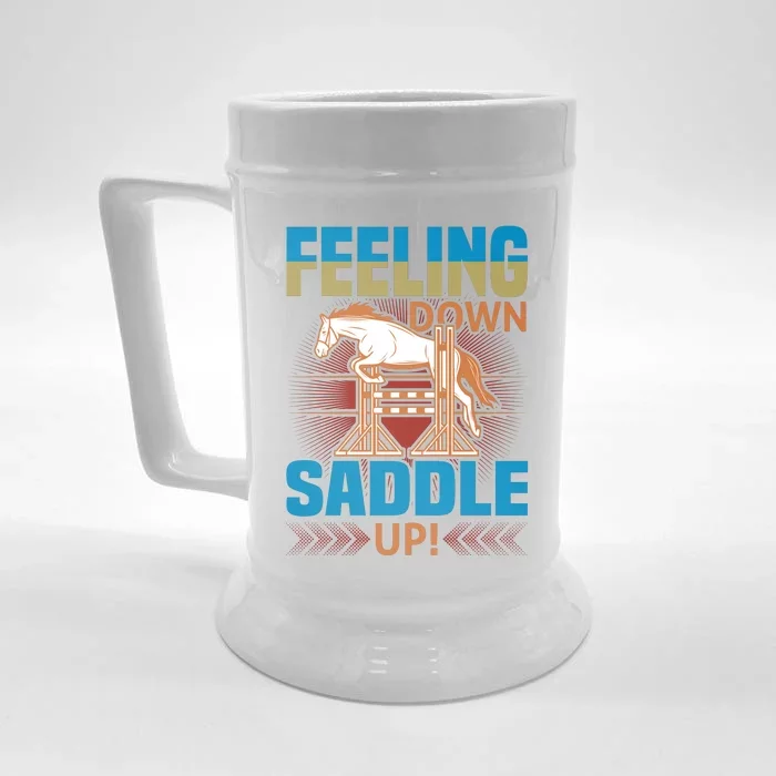 Feeling Down Saddle Up Front & Back Beer Stein