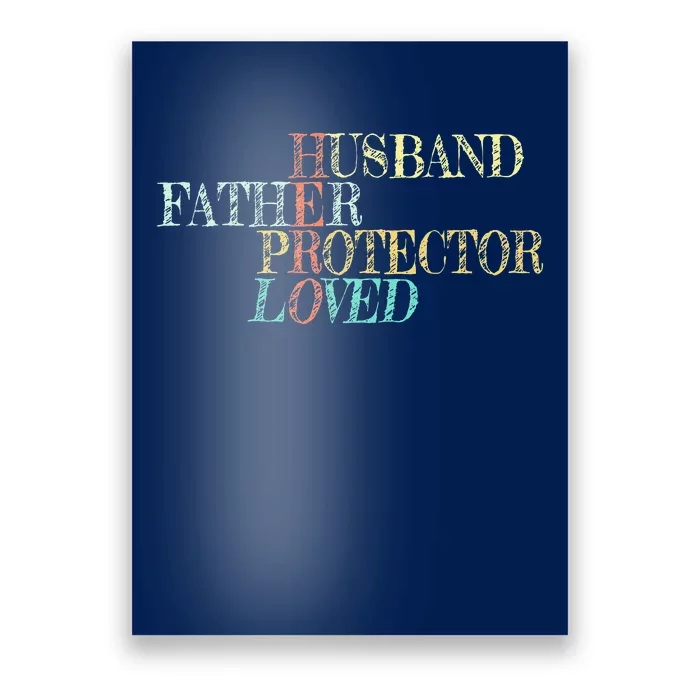 Fathers Day Sketch Father Husband Protector Hero Loved Dad Poster
