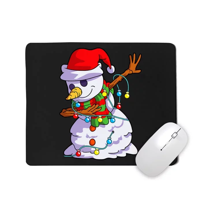 Festive Dabbing Snowman Family Set Mousepad