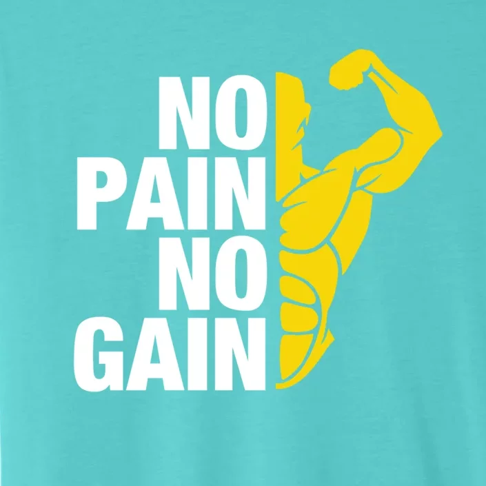 Funny Distressed Strong Gym Gift No Pain No Gain Gift ChromaSoft Performance T-Shirt