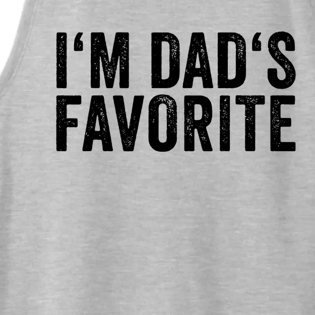 Favorite Daughter Son Child Boy Girl Im Dads Favorite Ladies Tri-Blend Wicking Tank