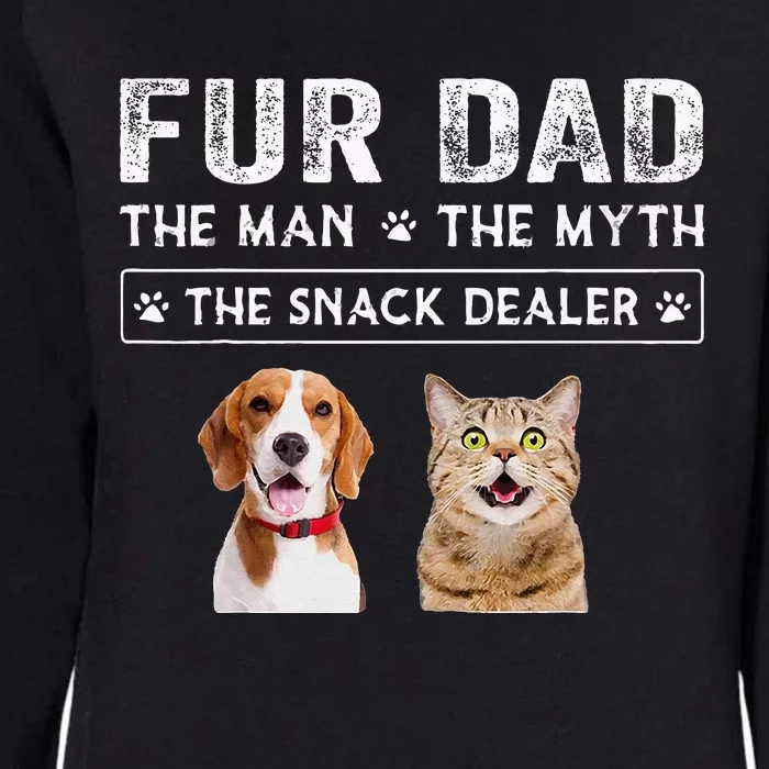 Fur Dad The Man The Myth Gift Funny Dog Cat Father's Day Womens California Wash Sweatshirt