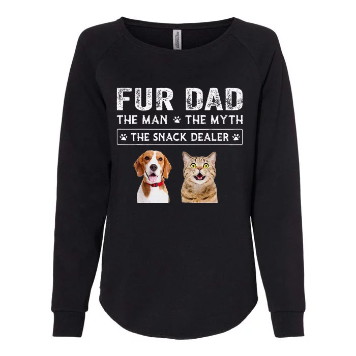 Fur Dad The Man The Myth Gift Funny Dog Cat Father's Day Womens California Wash Sweatshirt