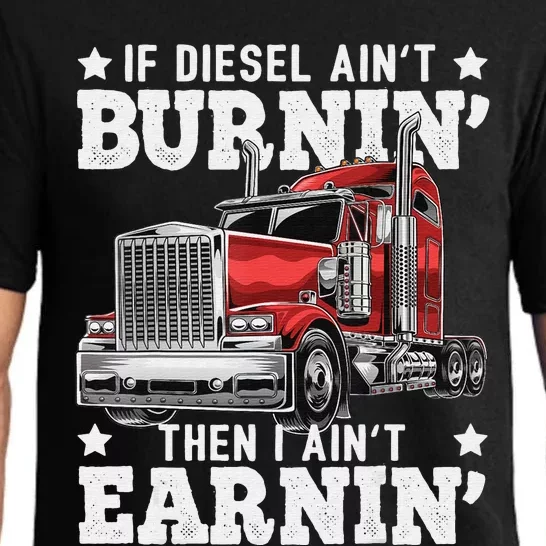 Funny Diesel Trucker Big Rig Semi-Trailer Truck Driver Pajama Set