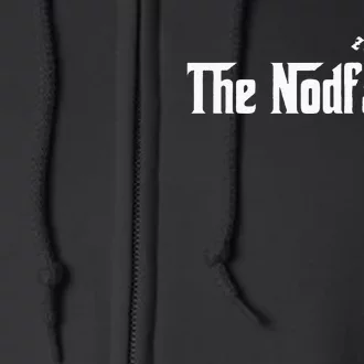 Funny Dad The Nodfather Sarcastic Napping Full Zip Hoodie