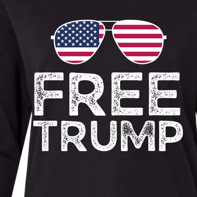 Free Donald Trump Republican Support Womens Cotton Relaxed Long Sleeve T-Shirt