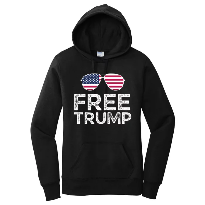 Free Donald Trump Republican Support Women's Pullover Hoodie