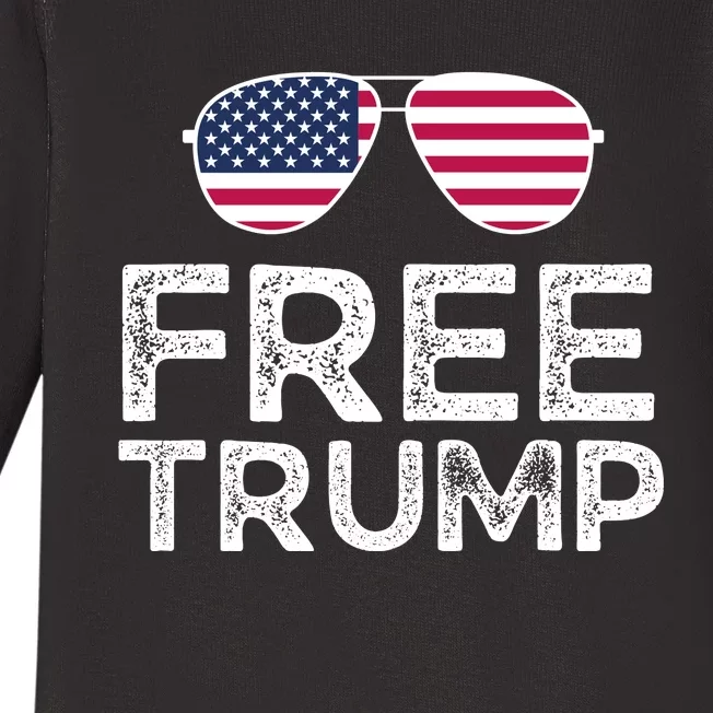 Free Donald Trump Republican Support Baby Long Sleeve Bodysuit