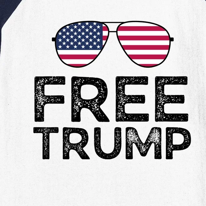 Free Donald Trump Republican Support Baseball Sleeve Shirt