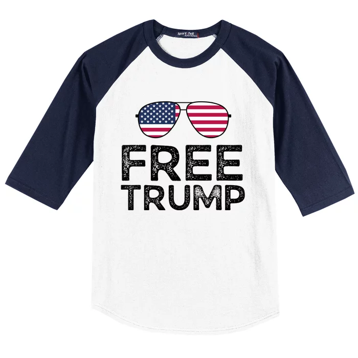 Free Donald Trump Republican Support Baseball Sleeve Shirt