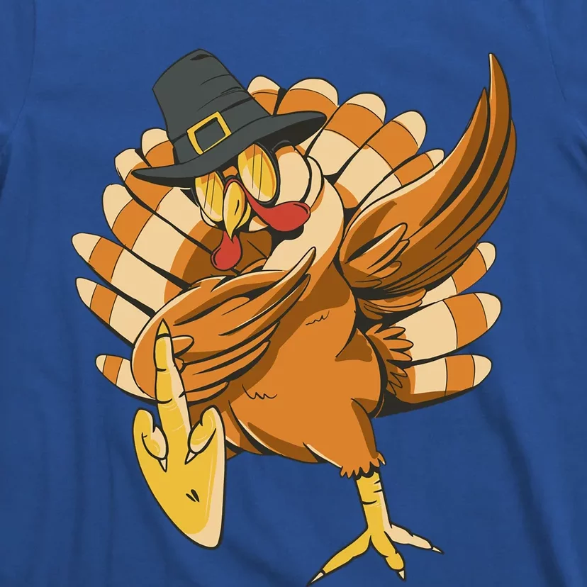 Funny Dabbing Turkey Adult Matching Thanksgiving Gift T-Shirt