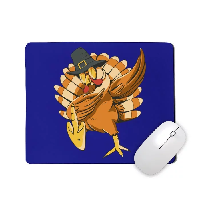 Funny Dabbing Turkey Adult Matching Thanksgiving Gift Mousepad