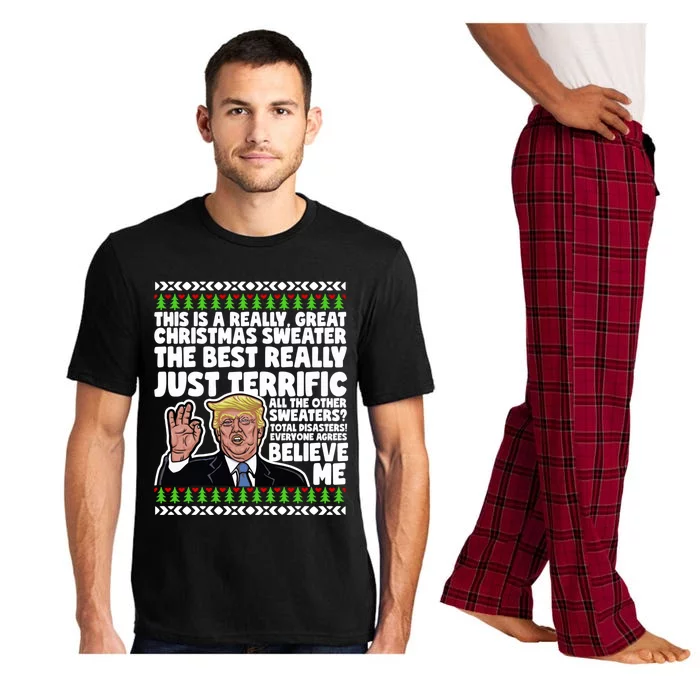 Funny Donald Trump Ugly Christmas Parody Speech Funny Gift Pajama Set