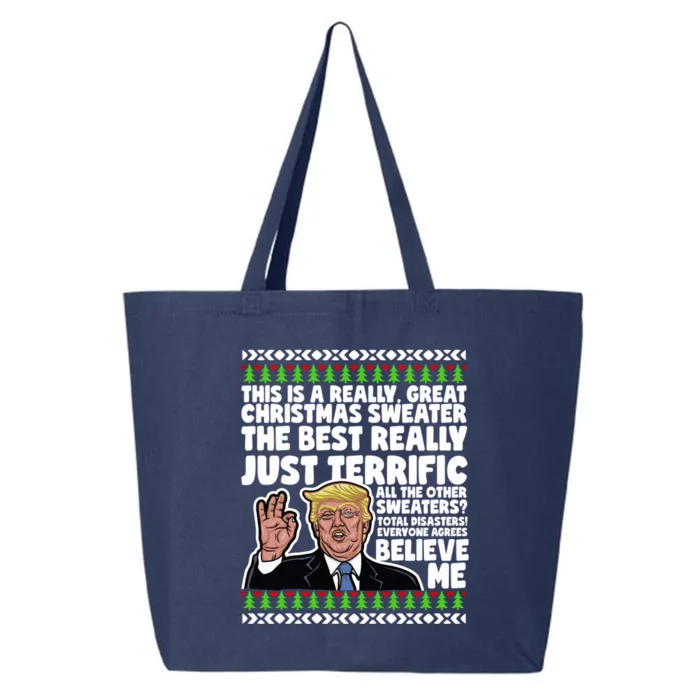 Funny Donald Trump Ugly Christmas Parody Speech Funny Gift 25L Jumbo Tote