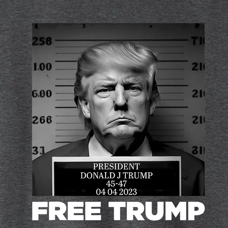 Free Donald Trump Mugshot Women's Crop Top Tee