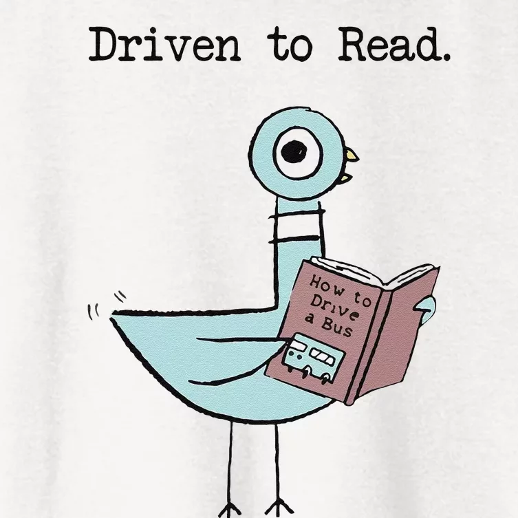 Funny Driven To Read Pigeon Library Reading Books Reader Funny Women's Crop Top Tee