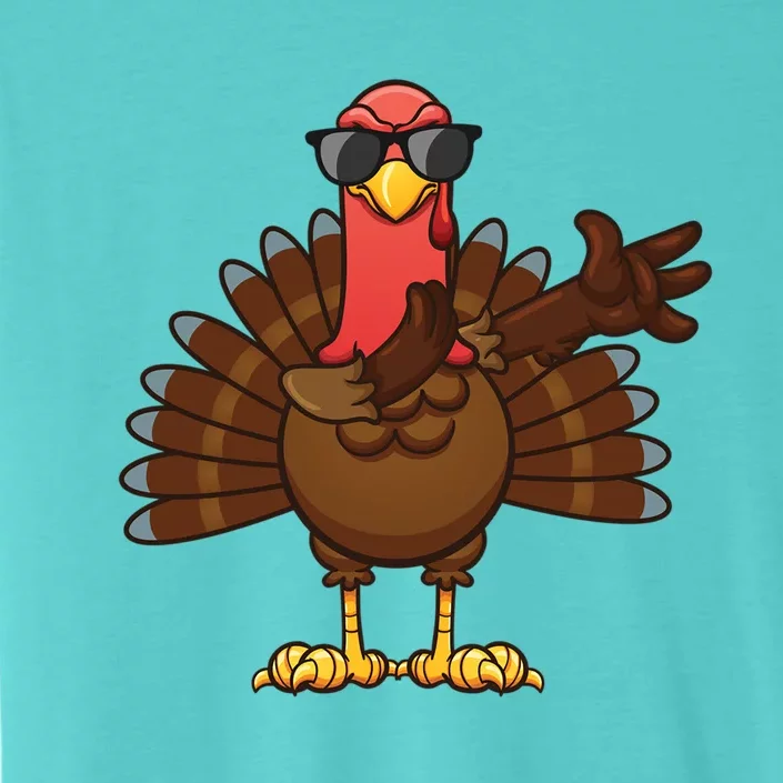 Funny Dabbing Turkey Dab Thanksgiving Day Gift ChromaSoft Performance T-Shirt