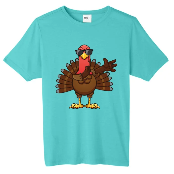 Funny Dabbing Turkey Dab Thanksgiving Day Gift ChromaSoft Performance T-Shirt