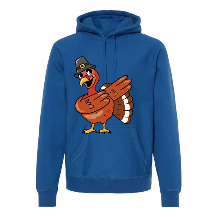 Funny Dabbing Turkey Happy Thanksgiving Day Cute Gift Premium Hoodie