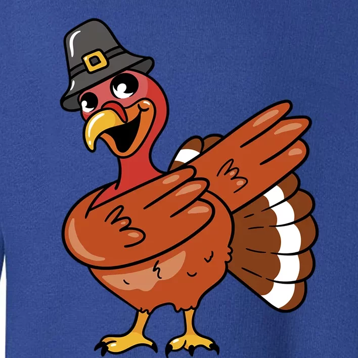 Funny Dabbing Turkey Happy Thanksgiving Day Cute Gift Toddler Sweatshirt