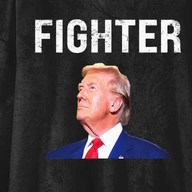 Fighter Donald Trump 2024 Hooded Wearable Blanket