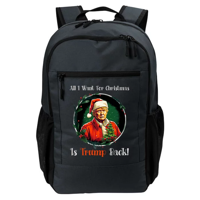 Funny Donald Trump Mug Shot All I Want For Christmas 2024 Premium Daily Commute Backpack