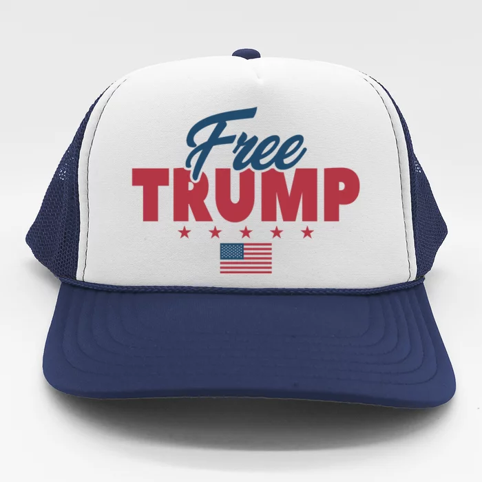 Free Donald Trump American Flag Trump Apparel Trucker Hat