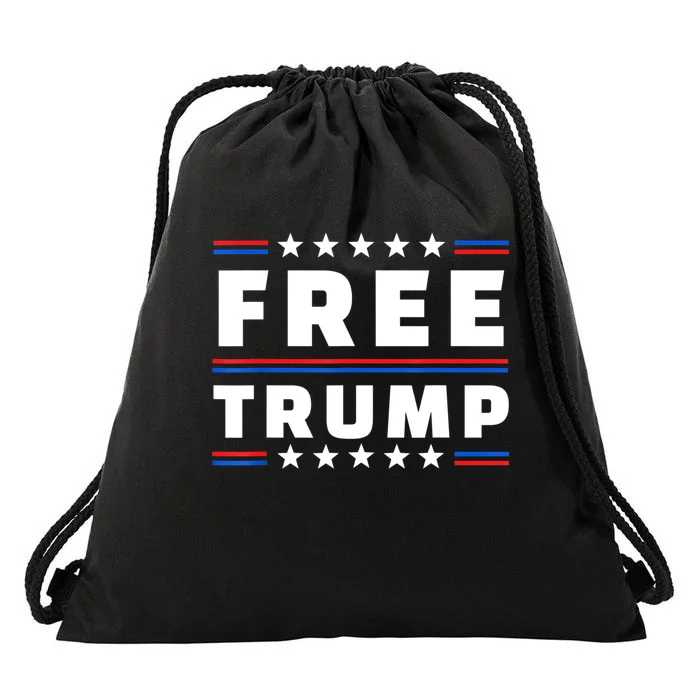 Free Donald Trump Republican Support Drawstring Bag