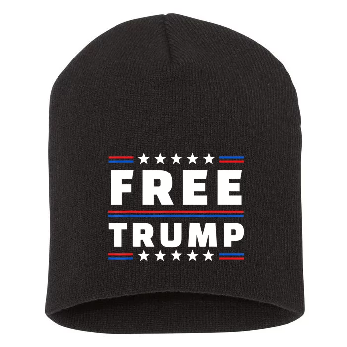 Free Donald Trump Republican Support Short Acrylic Beanie