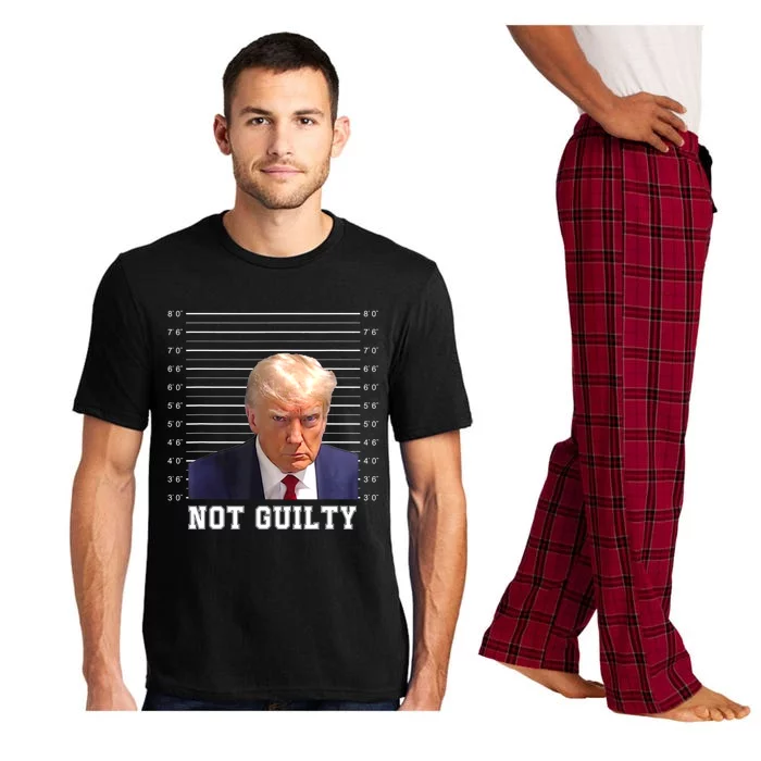 Free Donald Trump Mug Shot Republican President MAGA 2024 Pajama Set