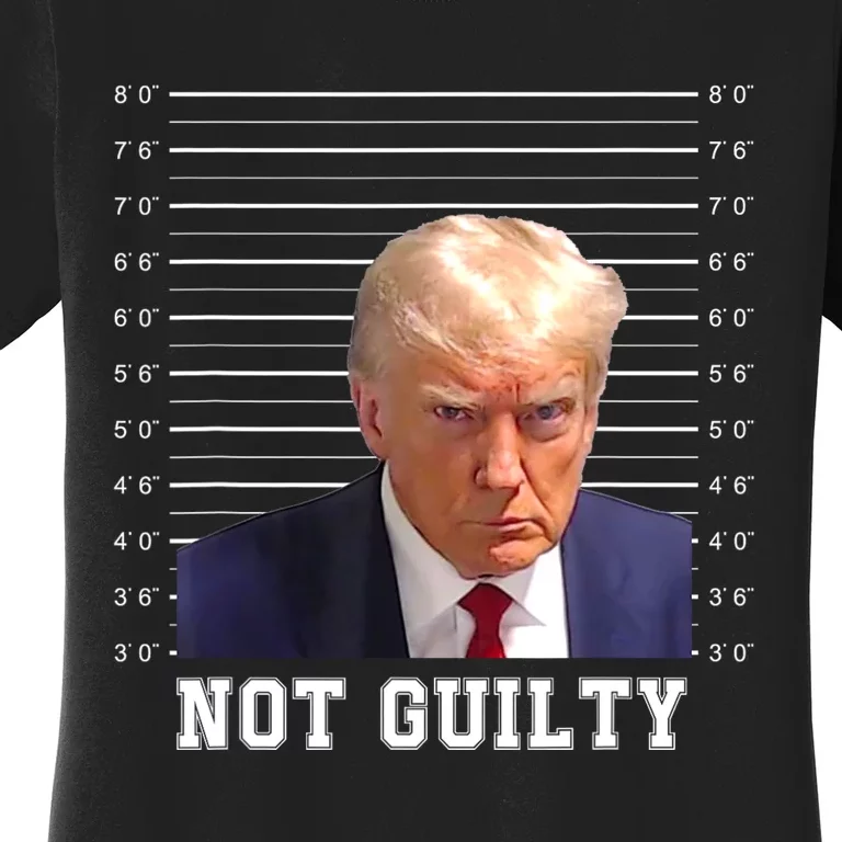 Free Donald Trump Mug Shot Republican President MAGA 2024 Women's T-Shirt