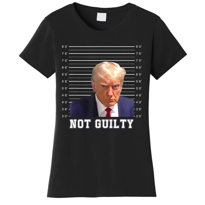 Free Donald Trump Mug Shot Republican President MAGA 2024 Women's T-Shirt